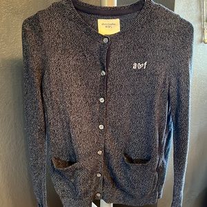 Abercrombie Kids sweater/cardigan used.. size 15/16 (Navy Blue)